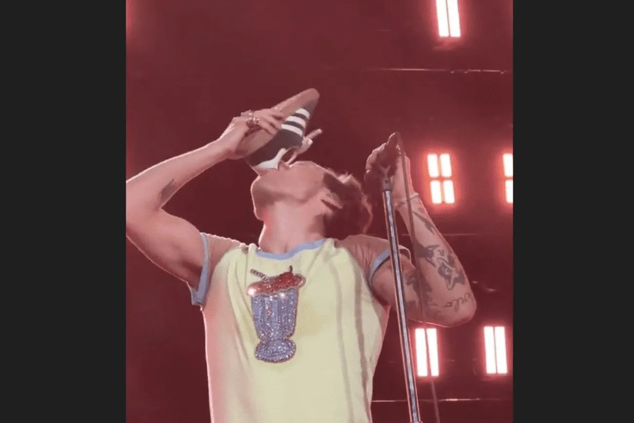 Harry Styles drank from a shoe at a concert.jpg?format=webp
