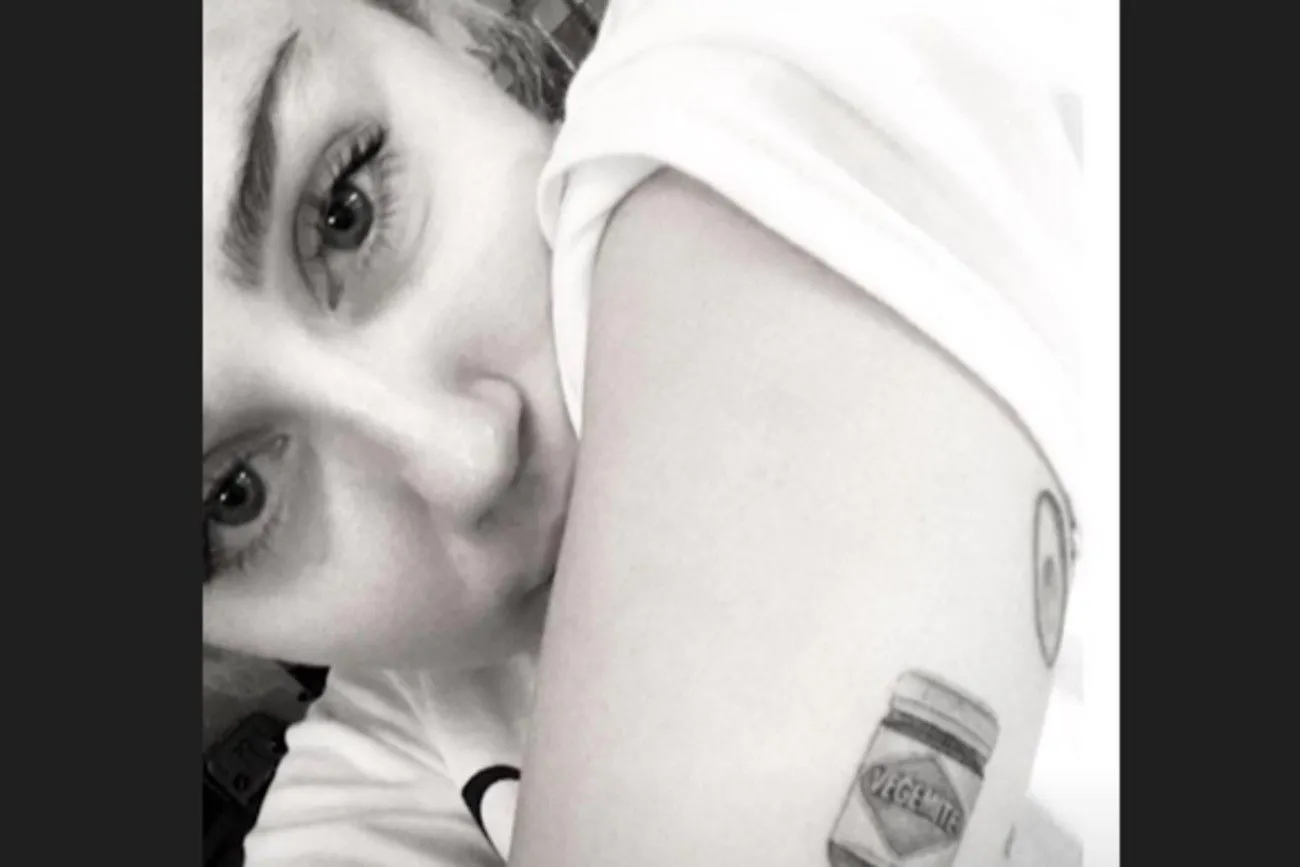 Miley Cyrus got a tattoo in honor of her ex's favorite food .jpg?format=webp